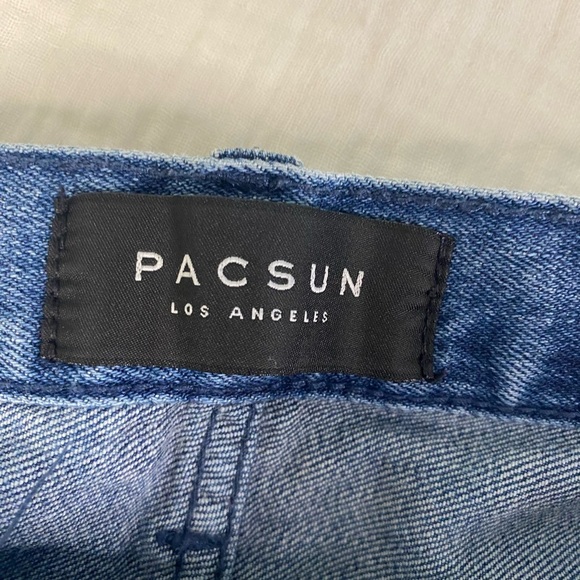 Pac Sun Mens Boys Kid 30 by 30 Straight Leg Blue Jeans - Picture 7 of 14